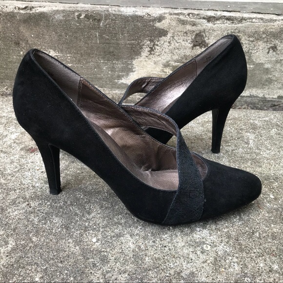 Moda Spana Suede Heel Black Size 7.5 - Picture 5 of 5